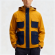 Mustard & Navy Multi-Pocket Hooded Jacket